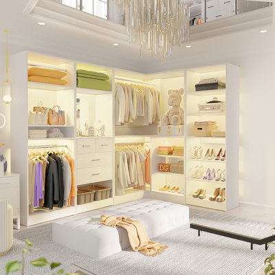 ★closet★ Latitude Run® Navada Freestanding Closet System with Mirror | Wayfair